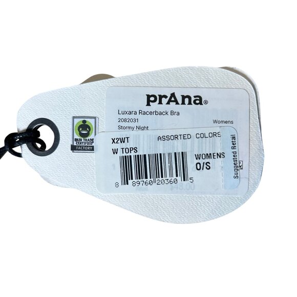 Prana Luxara Racerback Bra  Stormy Night Navy Blue Size M NWT - Picture 3 of 4